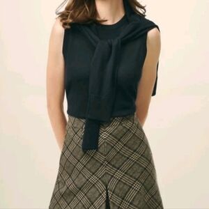 Brooks Brothers 346 Italian Merino Wool Top Vest Black Knit Sweater Pullover S